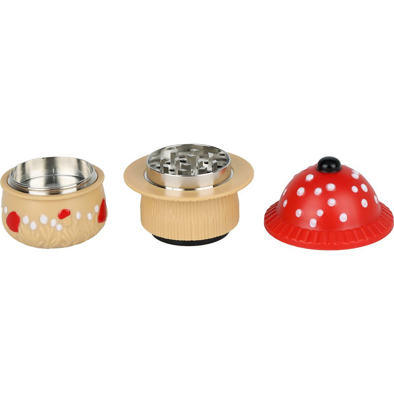 12CT DISPLAY - Mushroom Acrylic Grinder - 3pc / 1.5"