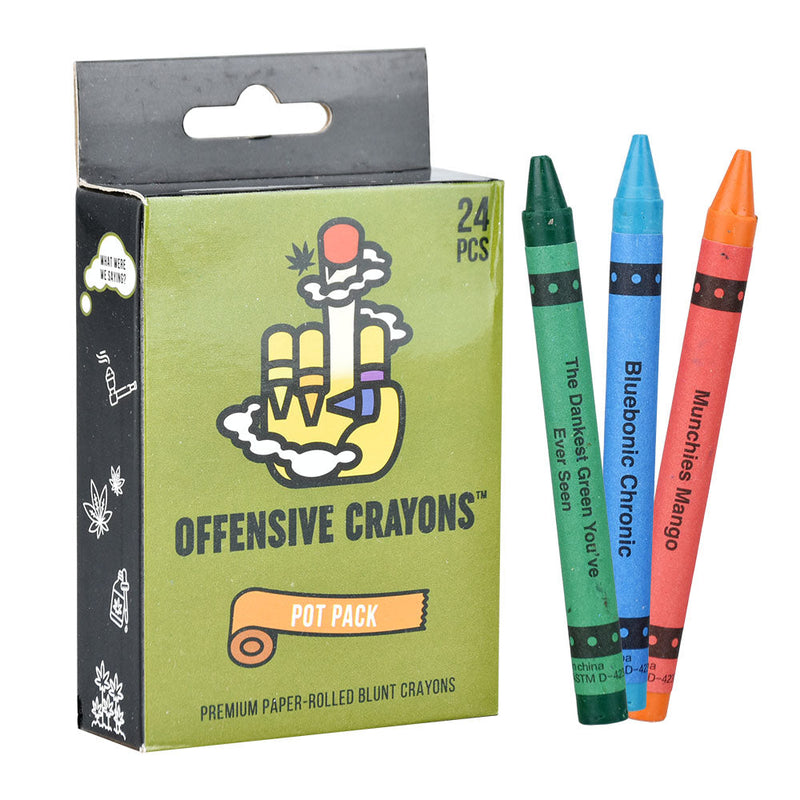 12PC BOX - Offensive Crayons - Pot Pack - Headshop.com