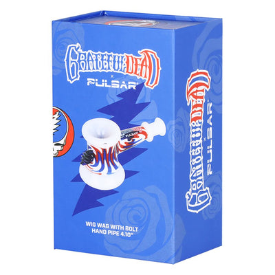 Grateful Dead x Pulsar Bolt Wig Wag Glass Hammer Hand Pipe - 4"