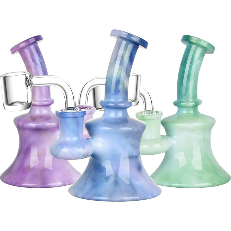 Marbled Tie Dye Mini Glass Dab Rig - 5" / 14mm F - Headshop.com