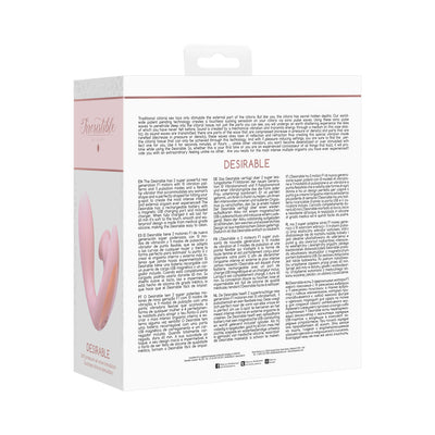 Shots Irresistible Desirable Rechargeable Silicone Soft Pressure Air Wave Dual Stimulator Pink