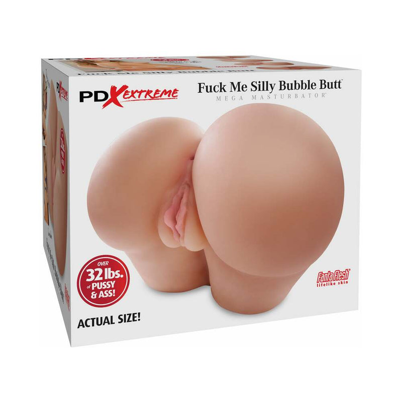 PDX Fuck Me Silly Bubble Butt Dual-Entry Mega Masturbator Beige