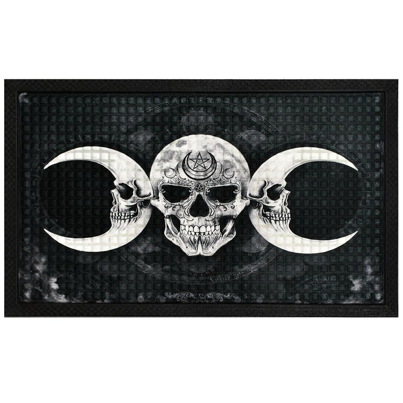 Decorative Door Mat - Skull & Moon / 18"x30"