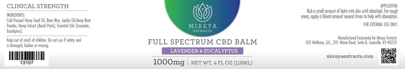 Mireya Extracts Wellness Balm 1000mg