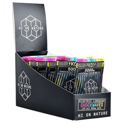 HI On Nature Shockwaves KO3 Blend Sour Belts | 5000mg | 10pc - Headshop.com