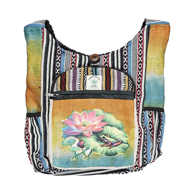 Threadheads Himalayan Hemp Lily Pad Patchwork Shoulder Bag - Headshop.com