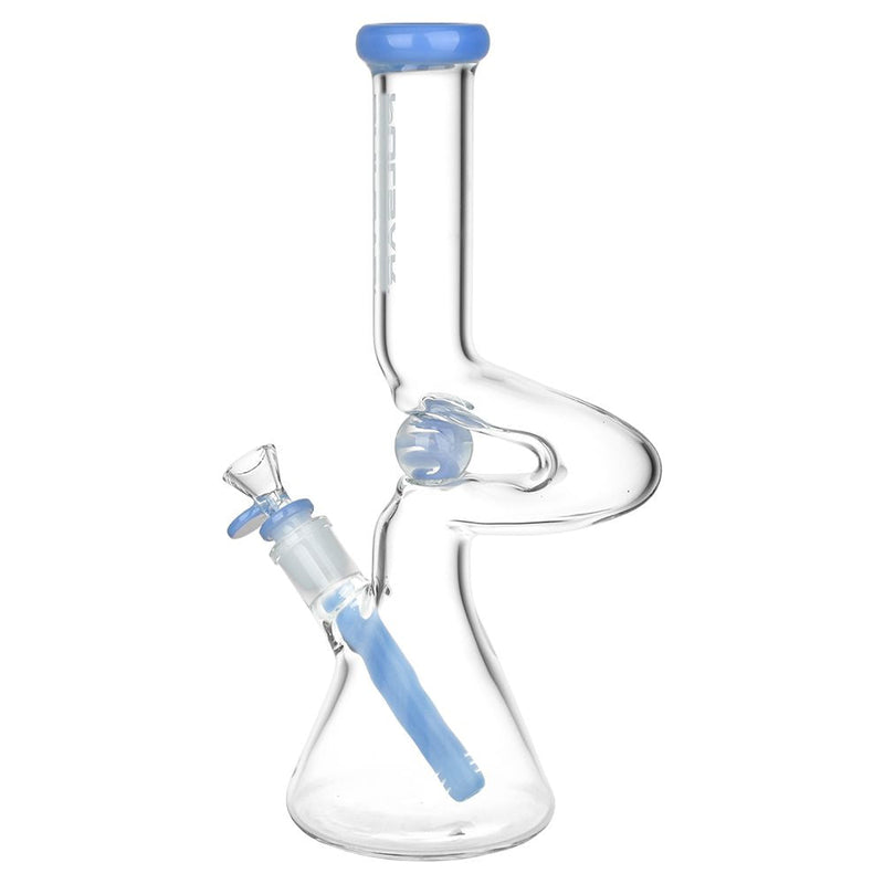 Pulsar Kinked Marble Glass Beaker Water Pipe | 12" | 14mm F - Headshop.com