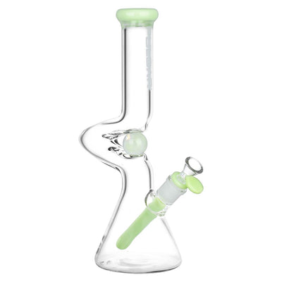 Pulsar Kinked Marble Glass Beaker Water Pipe | 12" | 14mm F - Headshop.com