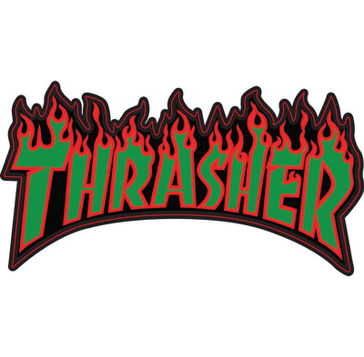 Thrasher Flaming Logo Sticker | 6"x3.25"