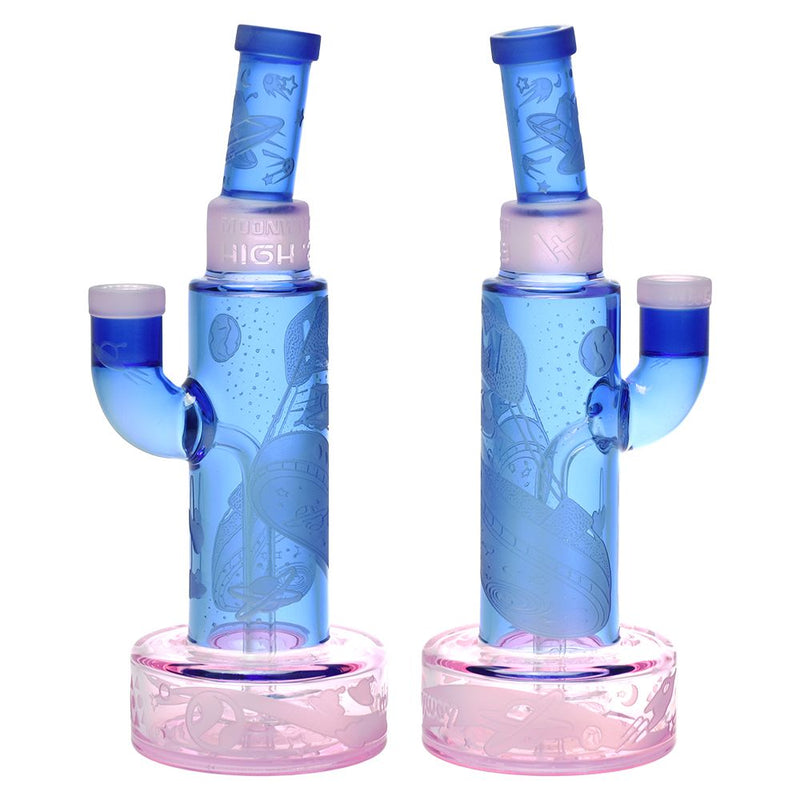 Milkyway Moonwalker HIGH Glass Water Pipe - 8.5"/ Light Blue - Headshop.com