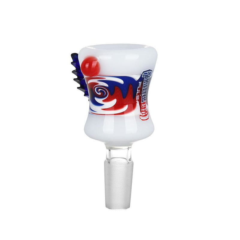 Grateful Dead Bolt Red White Blue Wig Wag Herb Slide - 9ct