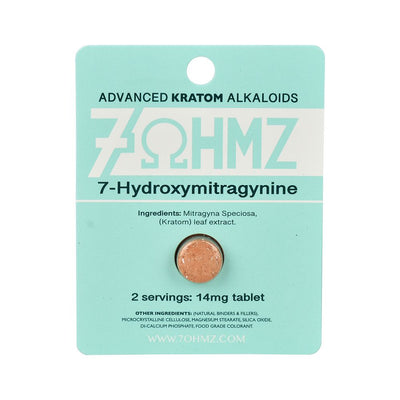 7-OHMZ Kratom Alkaloid 7-Hydroxymitragynine Tablets | 14mg | 20pk Display