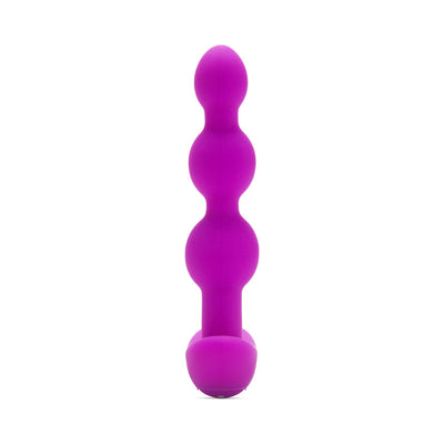 b-Vibe Triplet Rechargeable Remote-Controlled Vibrating Anal Beads Plug Fuchsia