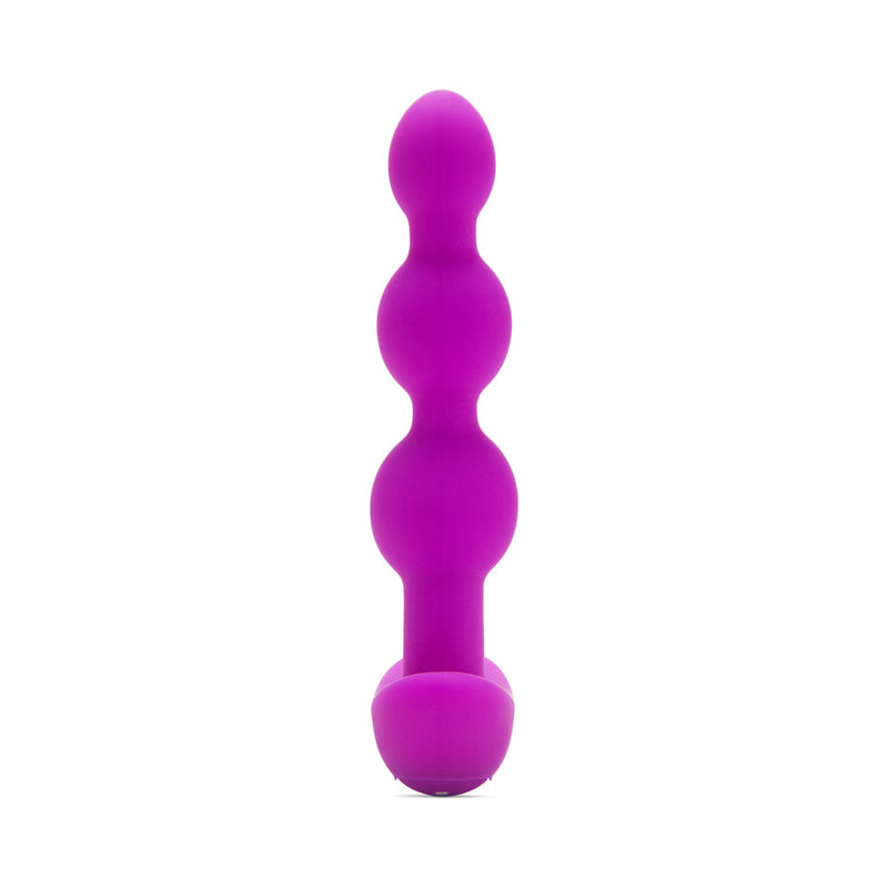 b-Vibe Triplet Rechargeable Remote-Controlled Vibrating Anal Beads Plug Fuchsia