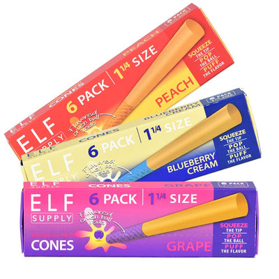 ELF Unbleached Flavor Pop Pre-Rolled Cones | 1 1/4 | 6pc | 20pk - Headshop.com