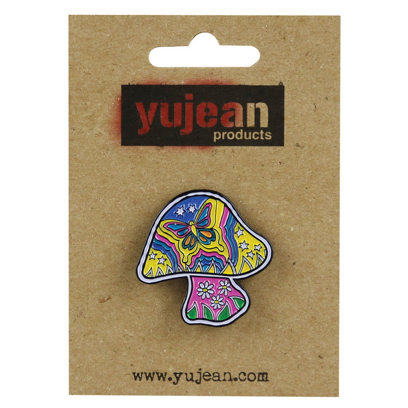 Dan Morris Mushroom Enamel Pin - 1.25"x1.25" - Headshop.com