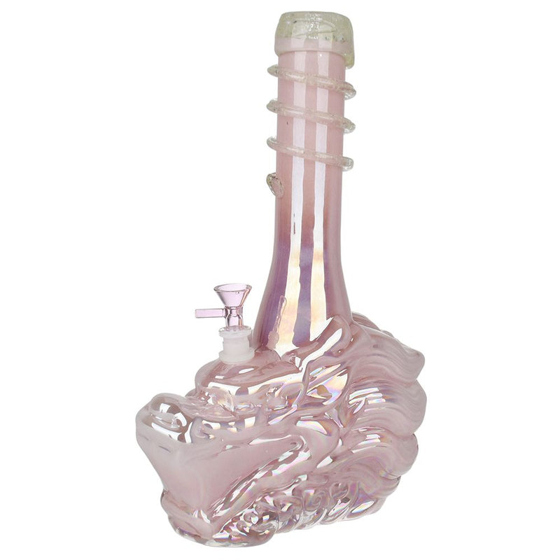 Iridescent Dragon Soft Glass Water Pipe - 14" / 14mm F