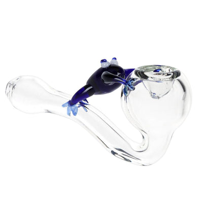 Frogger Glass Sherlock Hand Pipe - 4.75