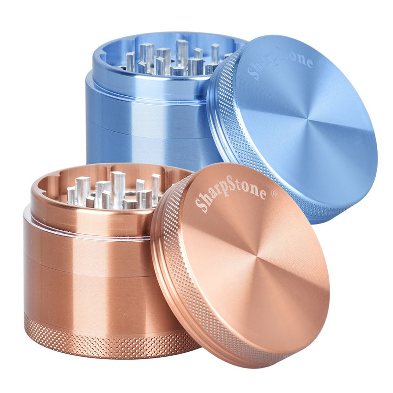 SharpStone Solid Top Metal Grinder | 4pc | 2.2" - Headshop.com