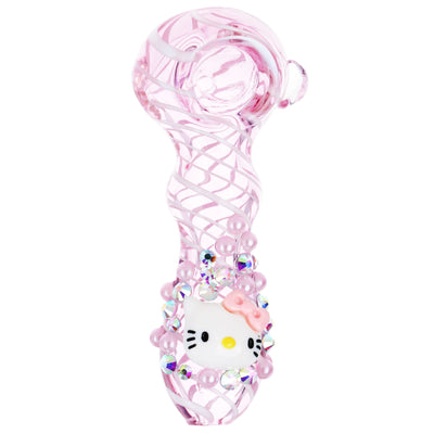 Hello Kitty Glass Spoon Pipe - 4"