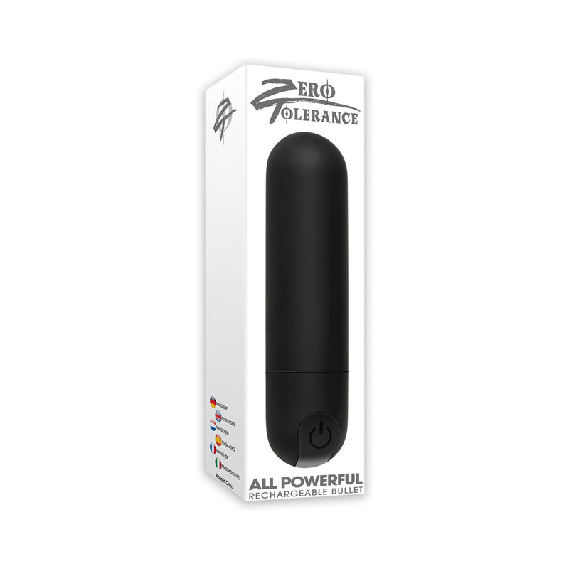 Zero Tolerance All Powerful Rechargeable Bullet Vibrator Black