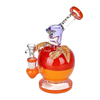 Lookah Glass Evil Apple Water Pipe - 8" / 14mm F / Colors Vary