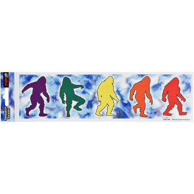 Rainbow Dancing Bigfoot Sticker - 9.5"x2.5"