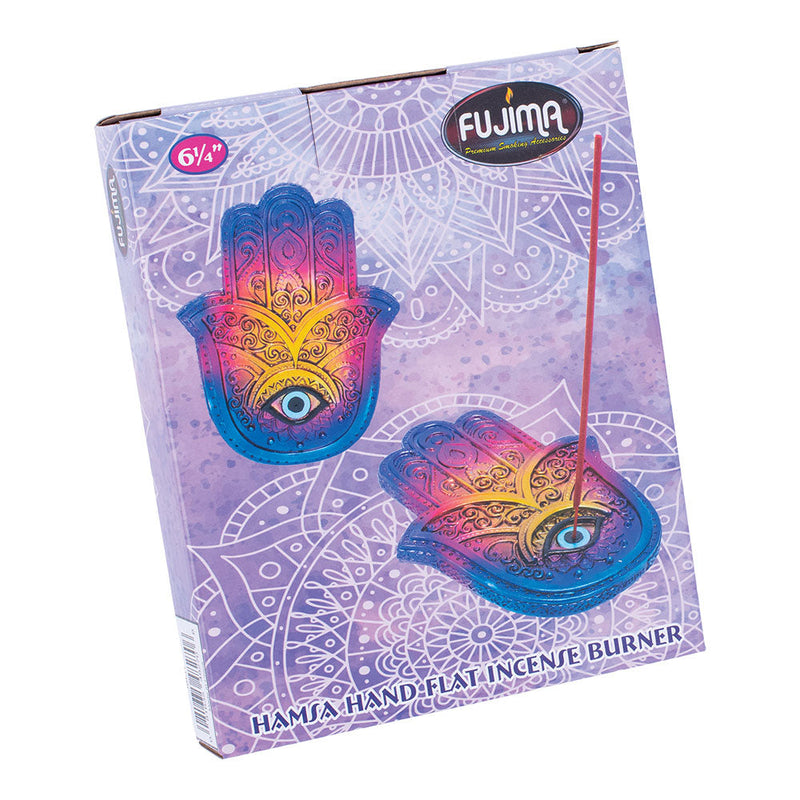 Fujima Hamsa Hand Flat Incense Burner - 6" - Headshop.com