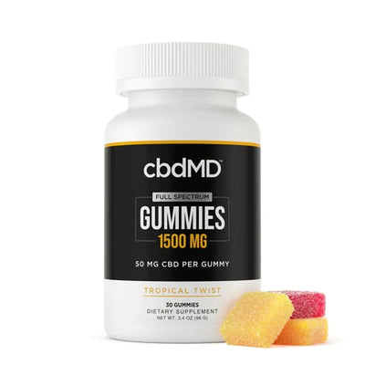 CbdMD Full Spectrum CBD Gummies - Tropical Mix - Headshop.com