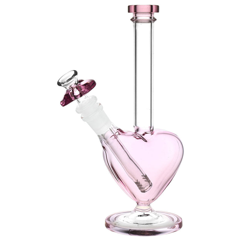 The Heart Grows Fonder Glass Water Pipe - 9.25" / 14mm F - Headshop.com