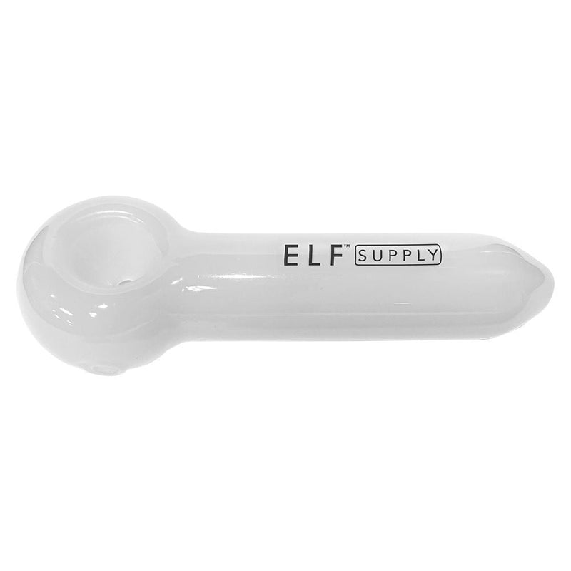 ELF Supply Glass Spoon Pipe - 4.25" / White 6CT - Headshop.com