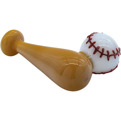 LA Pipes "420 Stretch" Bat & Baseball Glass Pipe - Headshop.com