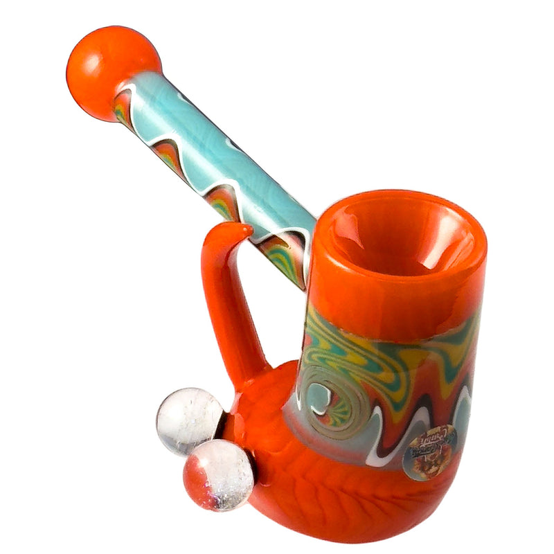 Crush Fang Bub Pipe w/Dual Galaxy Marbles (Various Colors) - Headshop.com