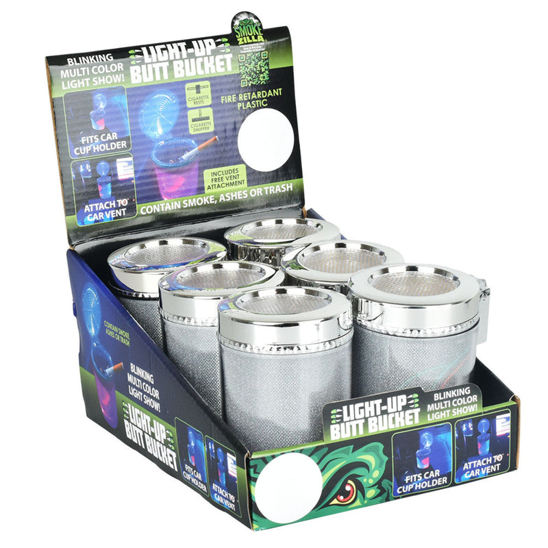 Smokezilla Light Show Light-Up Butt Bucket | 5" | 6pc Display - Headshop.com