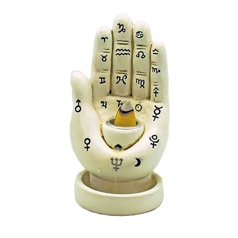 Palmistry Hand Backflow Incense Burner - 4.5" - Headshop.com