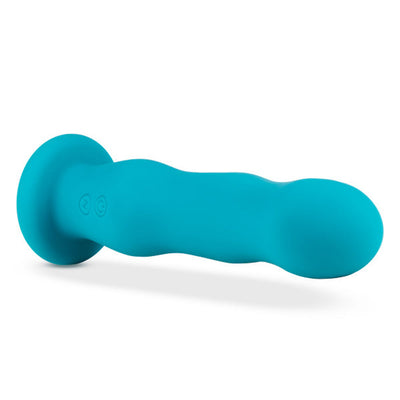 Blush Impressions Miami Rechargeable Silicone 6.5 in. Vibrating Dildo with Suction Cup Teal