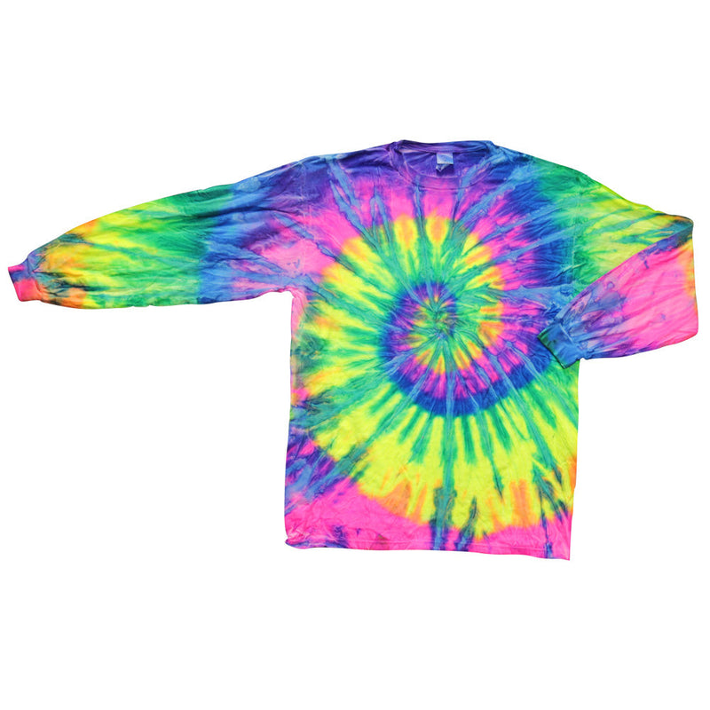 Neon Rainbow Long Sleeve Tie-Dye - Headshop.com