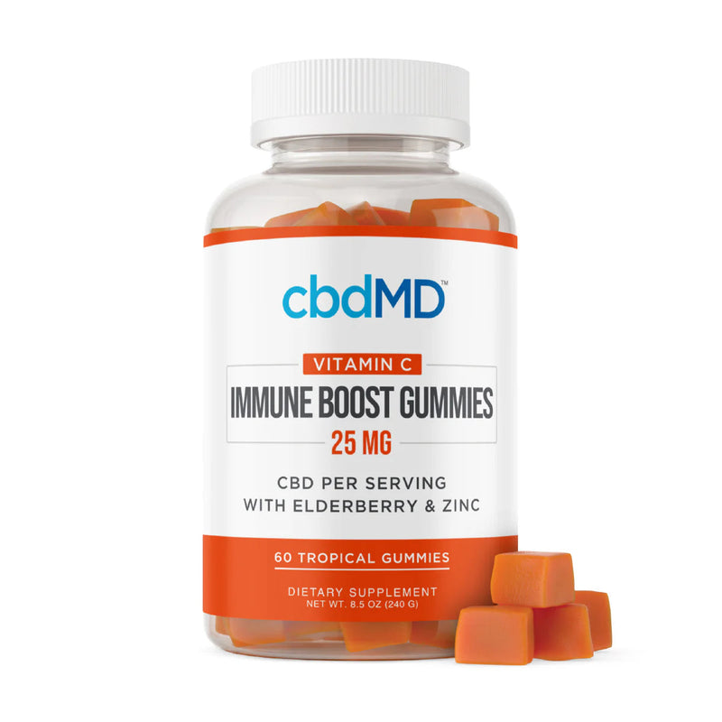 cbdMD CBD & Vitamin C Immunity Boost Gummies - 750MG, 60ct - Headshop.com