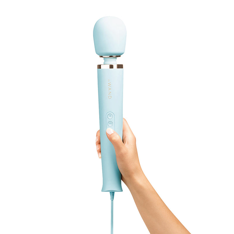 Le Wand Plug-In Vibrating Massager Sky Blue