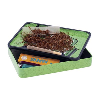 6CT DISPLAY - Fujima Rolling Tray Stash Box - Trendy Assortment / 8"x5.75" - Headshop.com