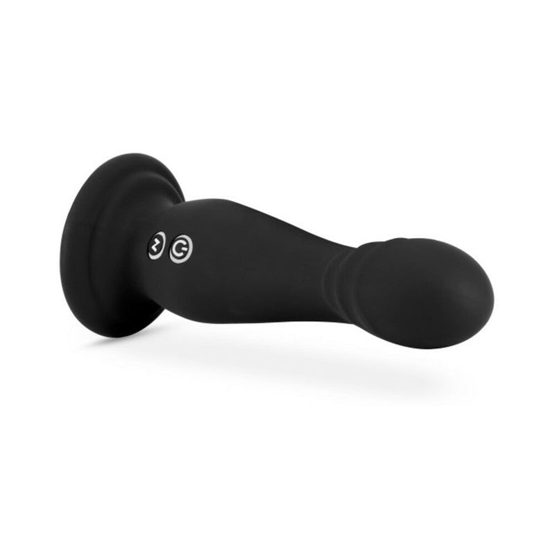 Blush Impressions Amsterdam Rechargeable Silicone 6.5 in. Vibrating Dildo with Suction Cup Black