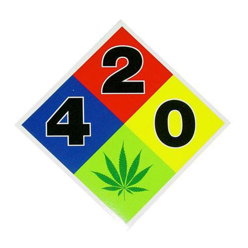 420 Hazard Sign Sticker - Headshop.com