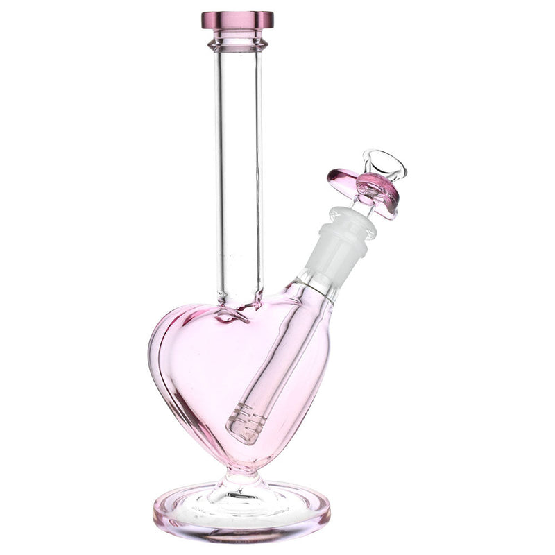 The Heart Grows Fonder Glass Water Pipe - 9.25" / 14mm F - Headshop.com