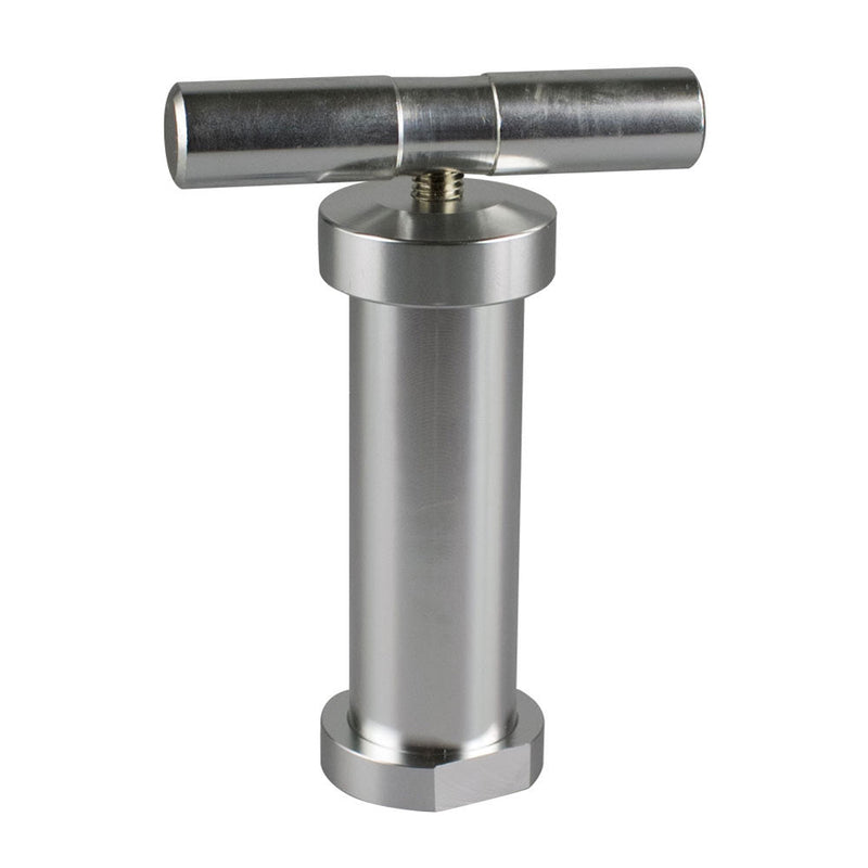 T-Style Aluminum Pollen Press - 5.5" - Silver - Headshop.com