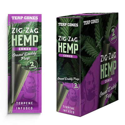 Zig Zag Terpene Infused Pre-Rolled Cones | 2pk | 15pc Display - Headshop.com