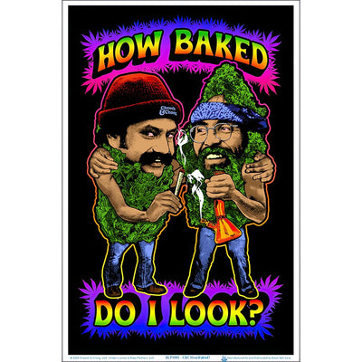 Cheech & Chong How Baked Do I Look? Flocked Black Light Poster - 23"x35"