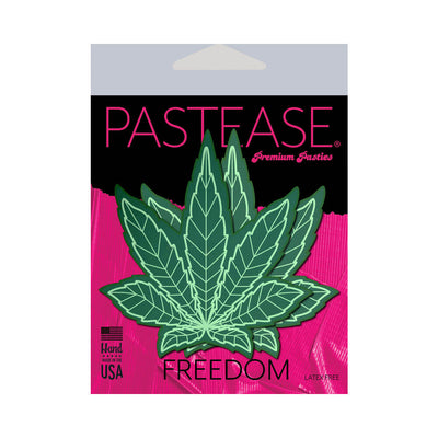 Pastease Indica Pot Leaf: Green Weed Nipple Pasties - Headshop.com