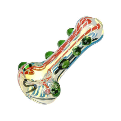 Conscious Flow Beaded Glass Spoon Pipe - 3" / Colors Vary - Headshop.com