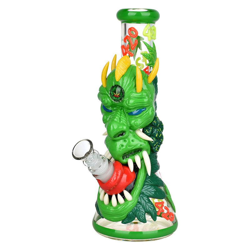 420 Dragon Glow in Dark Beaker Water Pipe - 10" / 14mm F - Headshop.com