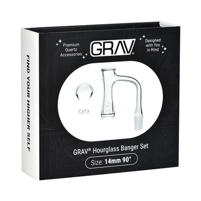 GRAV Hourglass Quartz Banger Set | 4pc | 14mm M